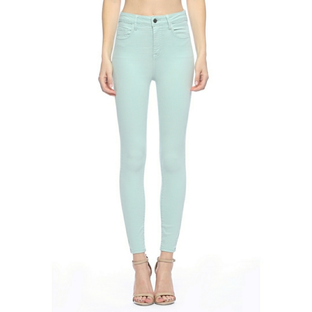 Cello Skinny Jeans, Junior Green High Rise Stretch Spandex Sz 1, 3, 5, 7, 9, 11 - Picture 4 of 6